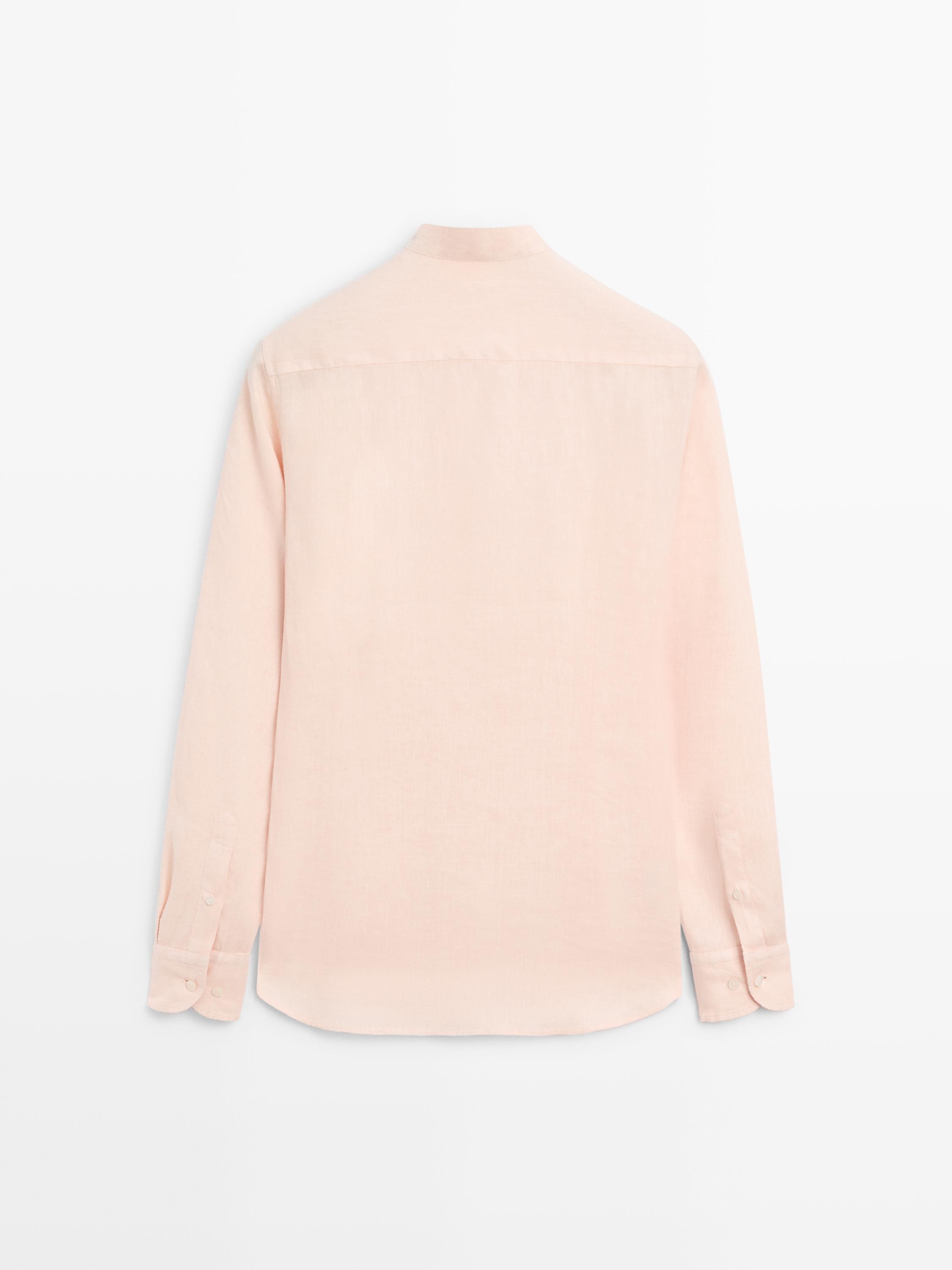 Slim fit stand collar shirt